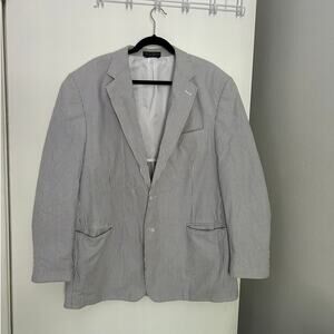 Haspel Vintage Cotton Seersucker Sport Coat Blazer Jacket 50R